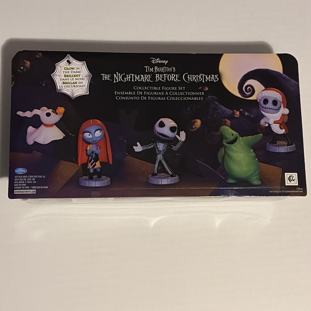 Disney Nightmare Before Christmas Glow in the Dark Collectible Figure Set - New - Picture 5 of 5